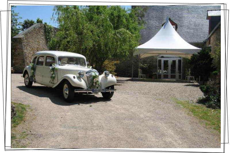 Voiture ancienne de prestige, mariage près de Quimper